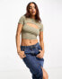 Фото #1 товара Ellesse Martinazzo cut out crop top in khaki