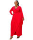 ფოტო #3 პროდუქტის Plus Size Giuliana Tulip Hem Maxi Dress