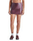 ფოტო #1 პროდუქტის Women's Cam Faux-Leather Slit-Front Skirt