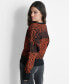 Фото #3 товара Women's Jacquard Dolman-Sleeve Sweater