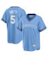 Фото #1 товара Men's George Brett Light Blue Kansas City Royals Road Cooperstown Collection Player Jersey