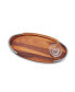 Nambe Braid 18" Wood Appetizer Serving Board with Dipping Dish