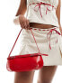 Фото #3 товара ASOS DESIGN shoulder bag with buckle detail in red