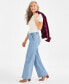 Фото #3 товара Petite High-Rise Wide-Leg Jeans, Created for Macy's