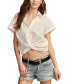 Фото #1 товара Women's Cotton Twisted Collared Shirt