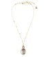 ფოტო #1 პროდუქტის Etta Genuine Black Mother of Pearl Oval Pendant Necklace