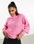 Фото #2 товара Threadbare Grace roll neck jumper in pink