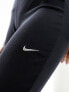 Фото #7 товара Nike mini-ribbed flared leggings in black