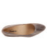 Trotters Kiera T1805-117 Womens Brown Leather Slip On Pumps Heels Shoes 7.5