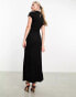 Фото #3 товара ASOS DESIGN twist front cut out midi dress with column skirt in black