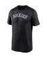 ფოტო #2 პროდუქტის Men's Black Colorado Rockies Wordmark Legend Performance Big & Tall T-shirt