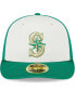 Фото #2 товара Men's White, Green Seattle Mariners 2024 St. Patrick's Day Low Profile 59FIFTY Fitted Hat