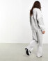 Фото #3 товара ASOS DESIGN co-ord oversized straight leg jogger with patchwork detail in grey marl