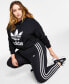 Фото #9 товара Брюки спортивные Adidas Essentials 3-Stripe для женщин, длинные, из хлопка, размер XS-4X