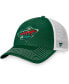 ფოტო #1 პროდუქტის Men's Green Minnesota Wild Core Primary Logo Trucker Snapback Hat