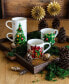 Фото #2 товара Christmas Tree Stackable Mugs, Set of 4