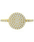 Cubic Zirconia Pavé Circle Cluster Ring in 14k Gold-Plated Sterling Silver