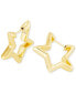 Фото #1 товара 14k Gold-Plated Small Star Huggie Hoop Earrings, 0.88"