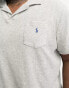 Polo Ralph Lauren Big & Tall icon logo pocket cotton terry polo in grey marl