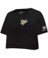 ფოტო #3 პროდუქტის Women's Black Pittsburgh Penguins Classic Boxy Cropped T-shirt
