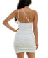 ფოტო #2 პროდუქტის Juniors' Glitter-Knit One-Shoulder Dress