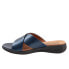 Softwalk Tillman S1502-400 Womens Blue Narrow Leather Slides Sandals Shoes 7