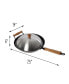 Фото #2 товара Professional Series 14" Carbon Steel Nonstick Wok Set with Lid and Maple Handles, 10 Pieces