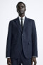 Pinstriped suit blazer
