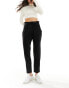 Фото #2 товара JDY slim fit trousers with frill waistband in black