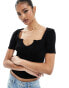 Fashionkilla knitted v neck top in black