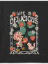 Kids Strawberry Shortcake Life Is Delicious Graphic Boxy Crop Tee