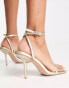 Simmi London Wide Fit Novalee barely there sandals in gold