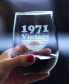 Фото #2 товара Vintage-Like 1971 52nd Birthday Gifts Stem Less Wine Glass, 17 oz