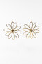 ENGRAVED FLOWER MAXI EARRINGS