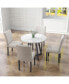 Фото #9 товара 5-Piece Dining Set with Marble-Inspired Table & Ergonomic Chairs