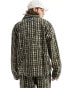 Basic Pleasure Mode check print back detail skater jacket in grey