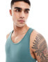 ASOS DESIGN muscle fit vest in blue