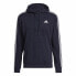 Фото #1 товара Толстовка с капюшоном мужская Adidas Essentials 3 Stripes Темно-синяя