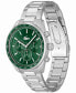 ფოტო #2 პროდუქტის Men's Boston Chronograph Silver-tone Stainless Steel Bracelet Watch 42mm