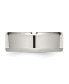 Stainless Steel Polished 8mm Beveled Edge Band Ring