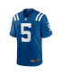 Фото #3 товара Men's Anthony Richardson Royal Indianapolis Colts 2023 NFL Draft First Round Pick Game Jersey