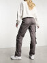 New Look double pocket slim leg cargo in grey