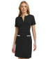 Women's Split-Neck Beaded-Pocket Dress