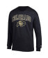 Фото #2 товара Men's Black Colorado Buffaloes Arch Over Logo Long Sleeve T-shirt