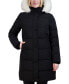 ფოტო #1 პროდუქტის Women's Faux-Fur-Trim Hooded Puffer Coat