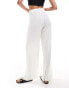 Фото #2 товара ONLY Tall loose fit plisse trouser in off white