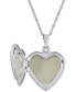 ფოტო #6 პროდუქტის Mother-of-Pearl Cross Heart Locket 18" Pendant Necklace in Sterling Silver