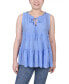 ფოტო #1 პროდუქტის Petite Sleeveless Tiered Blouse