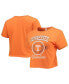 Women's Tennessee Orange Distressed Tennessee Volunteers Core Laurels Cropped T-shirt