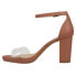 Chinese Laundry Teri Clear Ankle Strap Block Heels Womens Brown, Clear Dress Sa